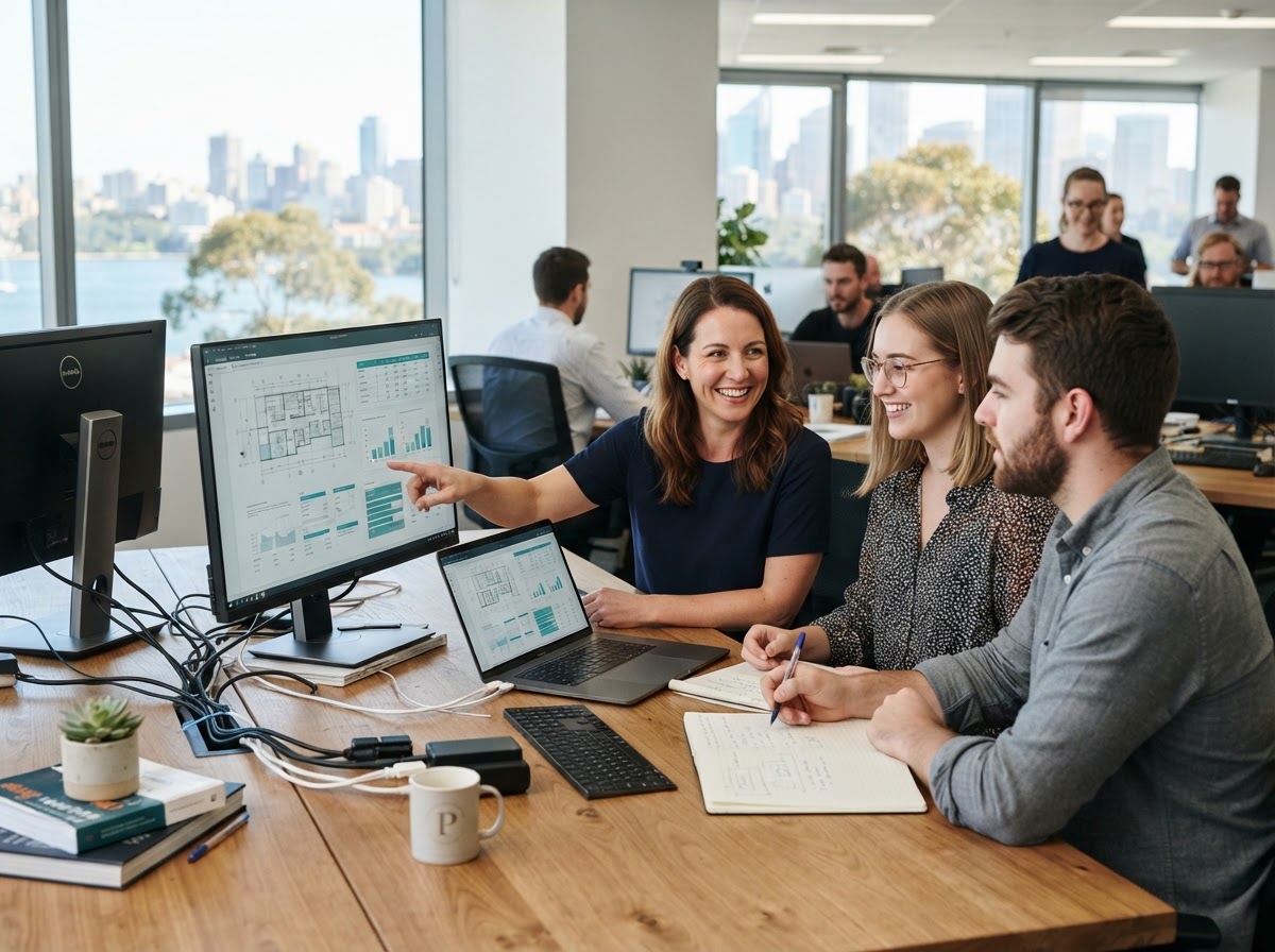 PumpkinVine analyst reviewing backtested portfolio data on a workstation